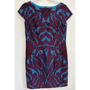 Nanette Lapore Dress Size 8 Lace Dress Red / Blue